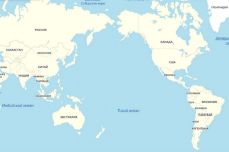 тихий океан на карте мира