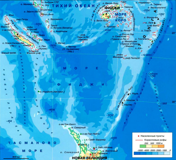 Юго западная часть тихого океана. Море Фиджи на контурной карте. Море Фиджи на карте. Море Фиджи на карте Австралии.